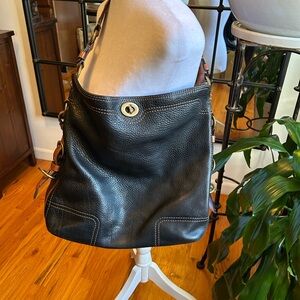 Black Leather Shoulder Bag